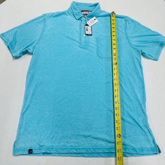 JOHNNIE-O MEDIUM HANGIN'OUT THE LOCAL POLO Short Sleeve Shirt MONTEGO Blue NWT - Picture 4 of 8